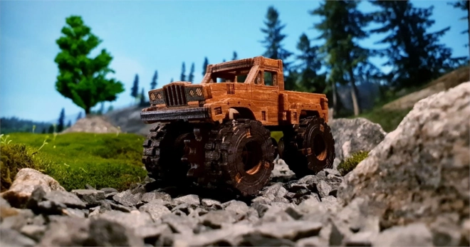 Puzzle 3D din lemn camion monstru