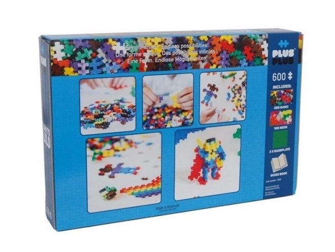 Set de Constructii PlusPlus Mini Mix 600 Elemente cu Plăci (Basic/Neon)