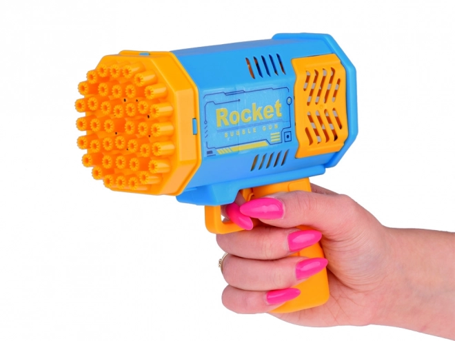 Pistolă pentru bule de săpun set lumină + lichid pentru copii ZA4976