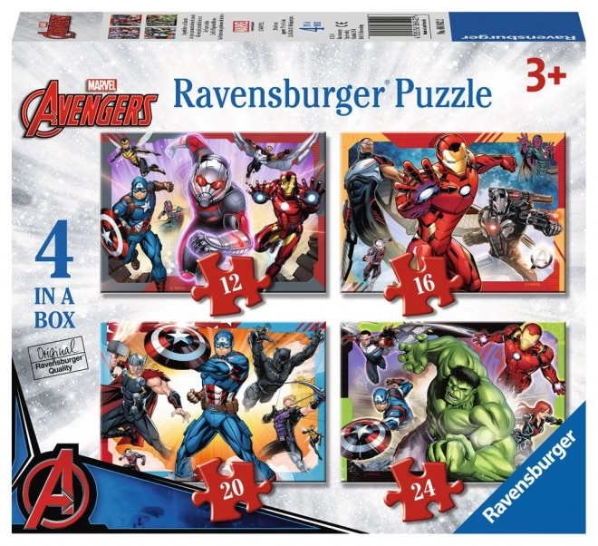 Puzzle Avengers RAVENSBURGER: Eroii cei mai puternici 4 în 1