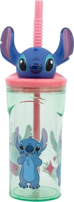 Sticlă de apă cu pai Stitch 360 ml