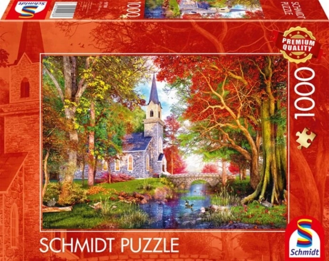 Puzzle Capela de Toamnă 1000 Piese