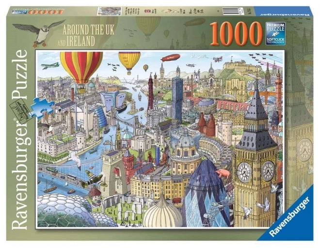 Puzzle RAVENSBURGER Marea Britanie și Irlanda 1000 Piese