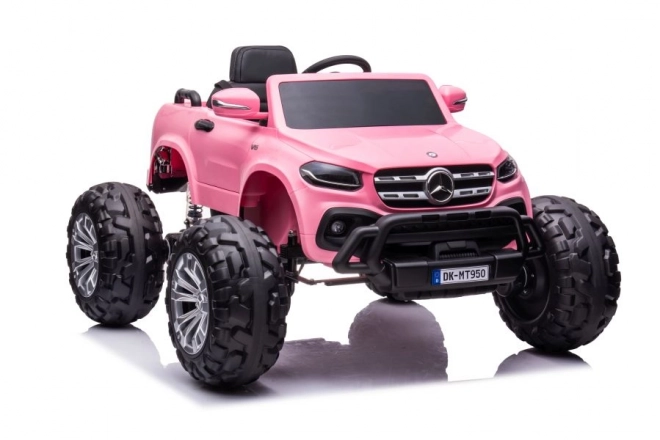 mașină electrică Mercedes roz deschis 4x4