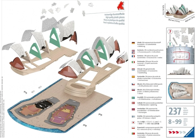 puzzle 3D opera din sydney 216 piese ravensburger
