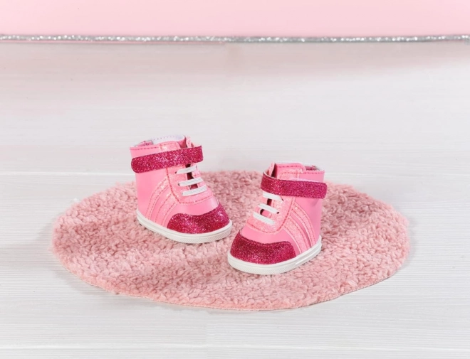 Sneakers roz pentru păpușa Baby Born 43cm