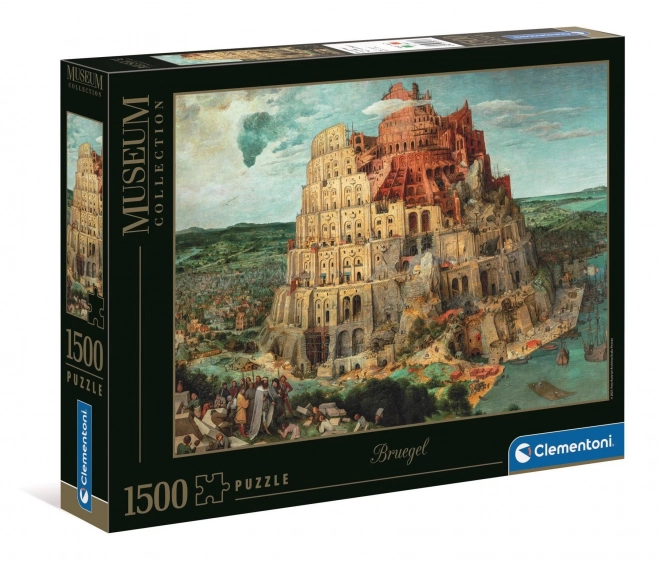 Puzzle 1500 piese - Turnul Babel de Bruegel