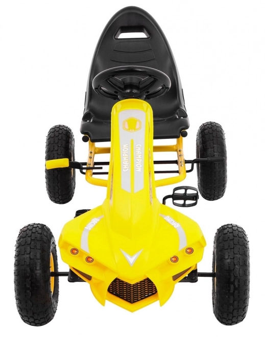 Gokart cu pedale Champion pentru copii 3+ galben