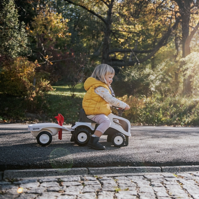Tractoraș Baby Valtra Alb cu Remorcă și Accesorii de la Falk
