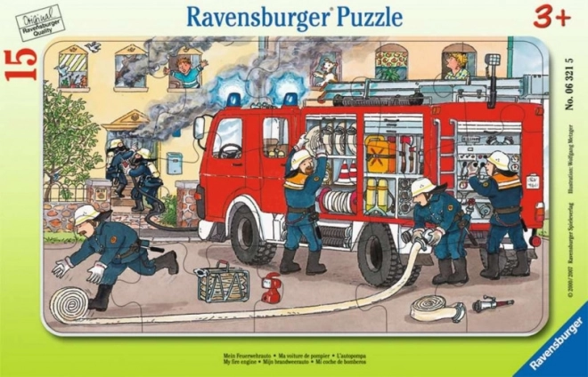 Puzzle cadrul pompieri Ravensburger 15 piese