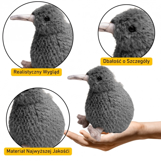 Plus de jucărie Kiwi din pluș gri 17cm