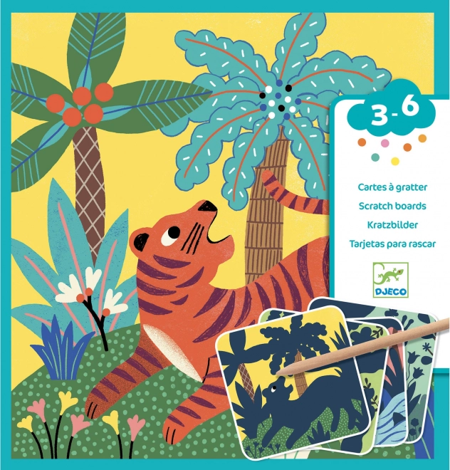Imagini de zgâriat Jungle Animale Djeco