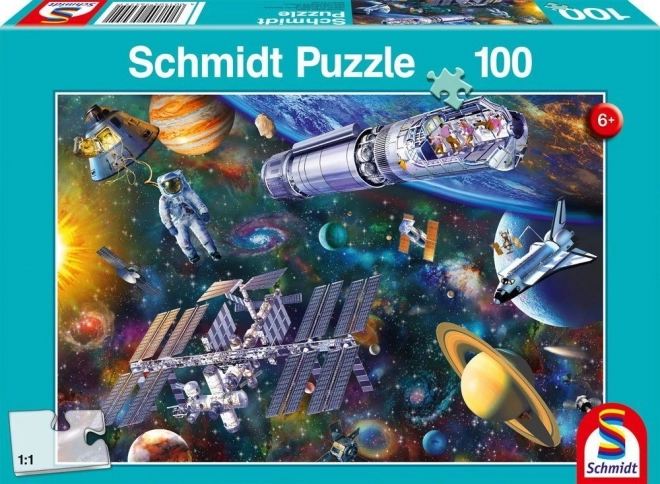 Puzzle spațial amuzant 100 de piese