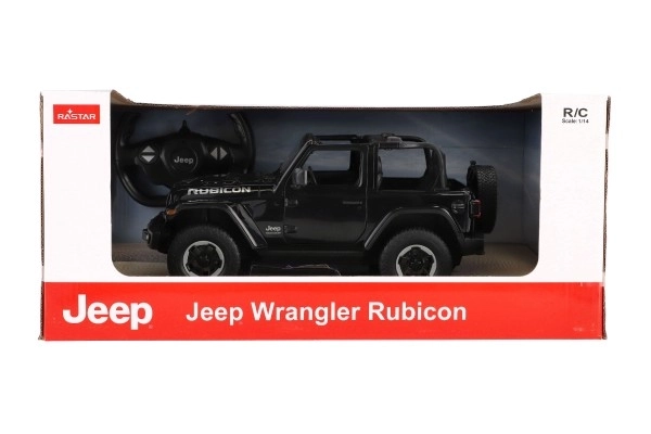 Mașină RC JEEP Wrangler Rubicon 1:14 neagră de la Rastar