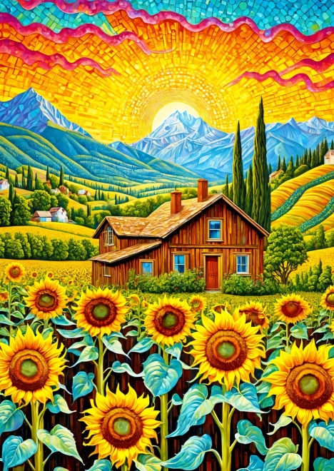 Puzzle Casă cu floarea-soarelui 1000 piese