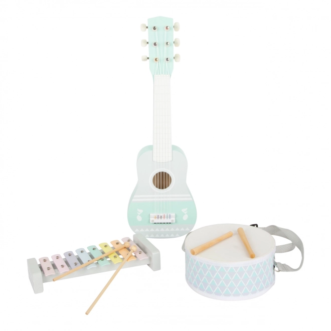 Set de instrumente muzicale pastel Small Foot 3 piese