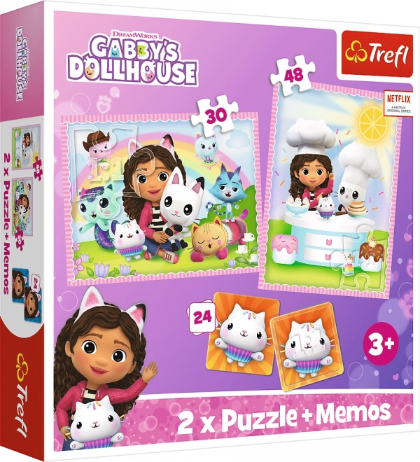 Puzzle Gabi și prietenul pisic din Gabby's Dollhouse