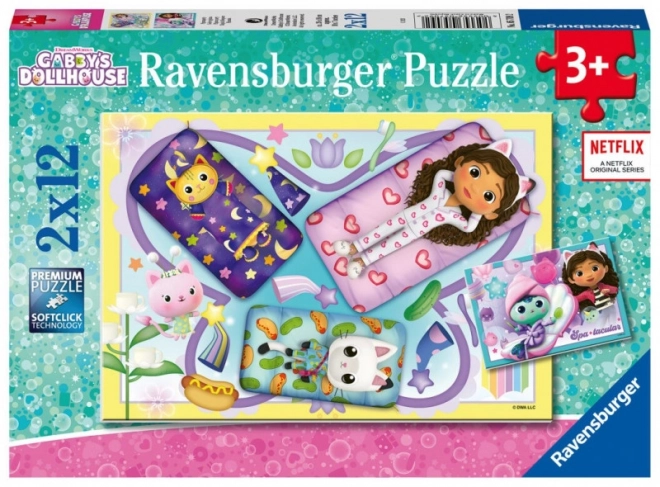 Puzzle Koci Domek Gabi 2x12 piese