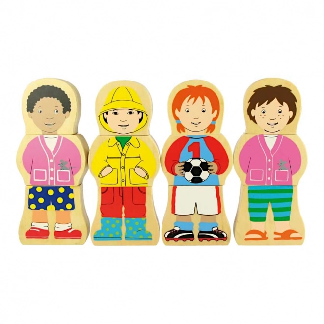 Puzzle din lemn cu naționalități Bigjigs Toys