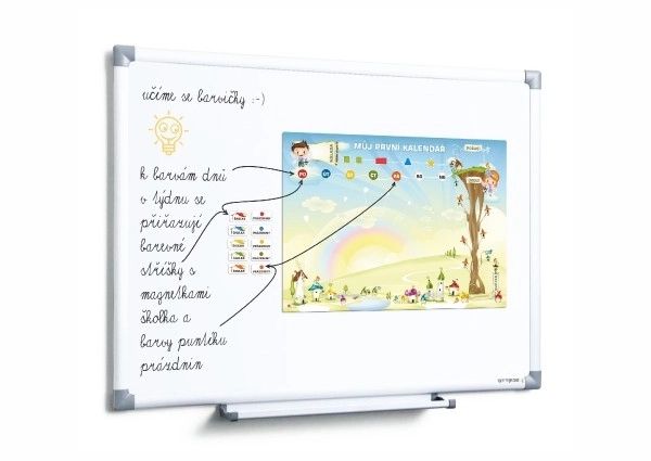 Calendar magnetic pentru grădiniță cu 114 magneți