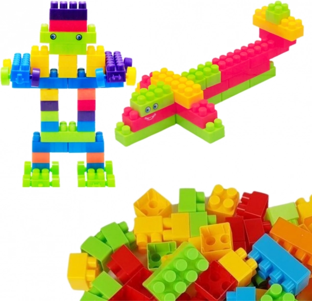 Set educativ de construcții colorat 60 buc
