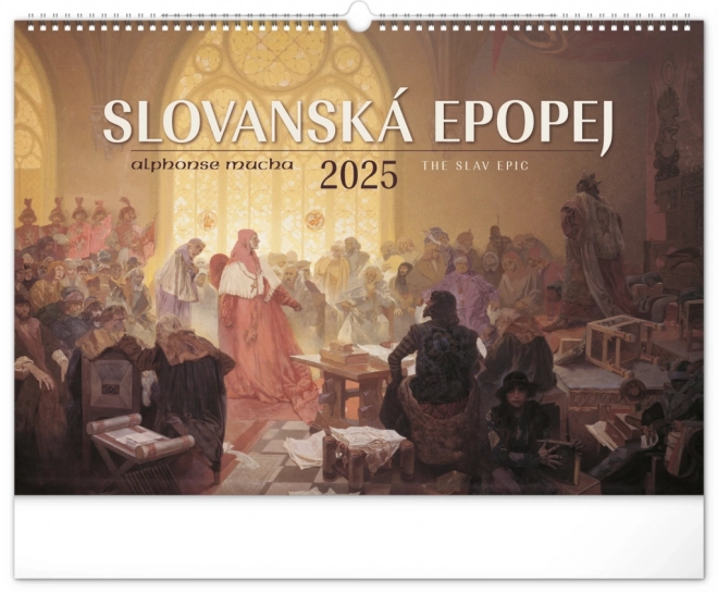 Calendar de perete Alfons Mucha, epopeea slavă 2025