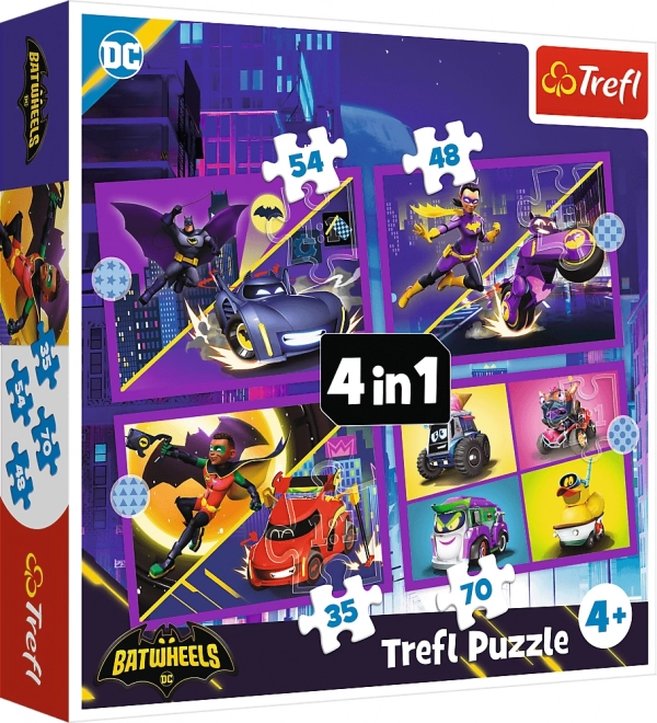 Puzzle Batwheels TREFL: Cunoașteți 4 în 1