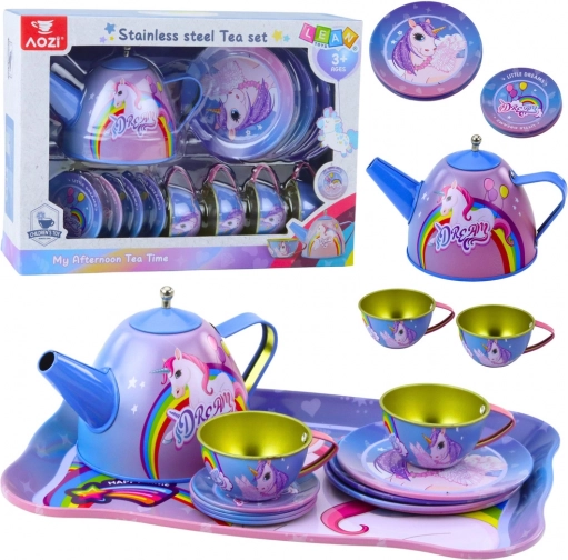 Set de ceai din metal pentru copii – unicorn