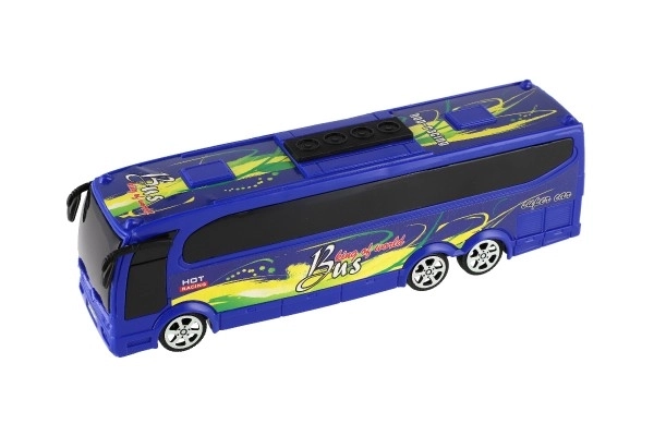 Autobuz din plastic pe inerție, 25 cm, 2 culori