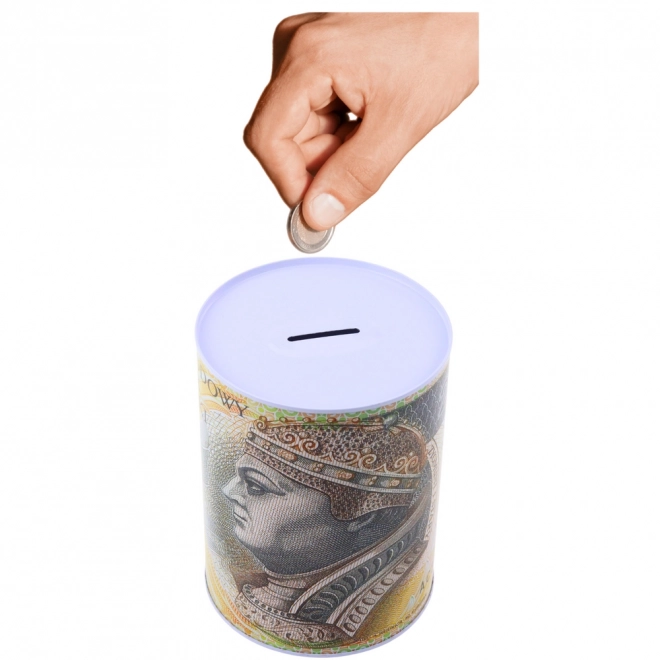 Cutie de economii din metal cu motiv de bancnotă 200 Kč