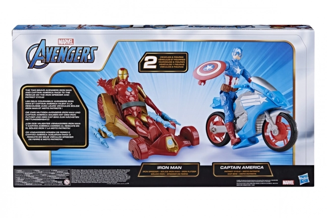 Set figurine Avengers cu vehicule