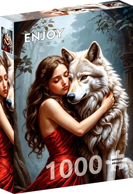 Puzzle Doamna și Lupul 1000 Piese