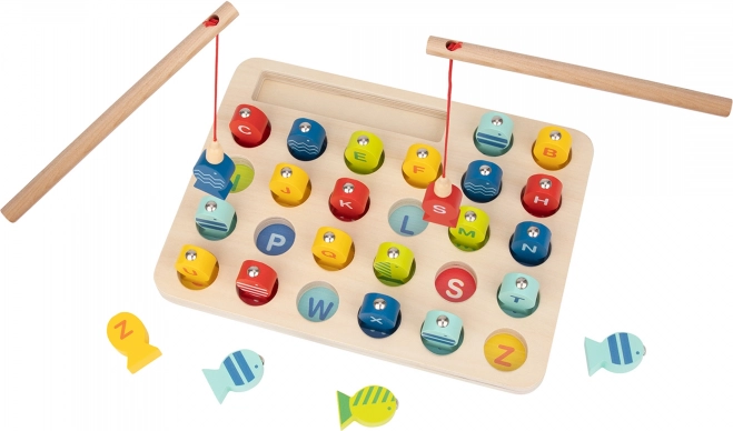 Joc de pescuit din lemn Învățarea literelor Tooky Toy
