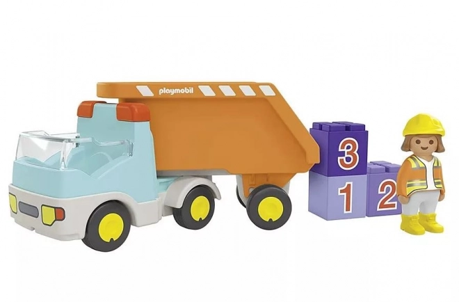 Set cu figurina Junior camion basculant