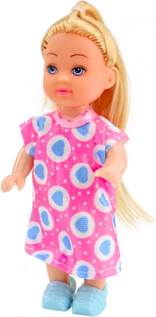 Set Mini Păpușă Îngrijire Păr Rochie Roz