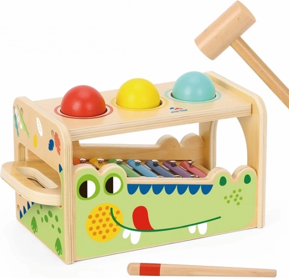 Bătător și Xilofon Crocodil 2Kids Toys
