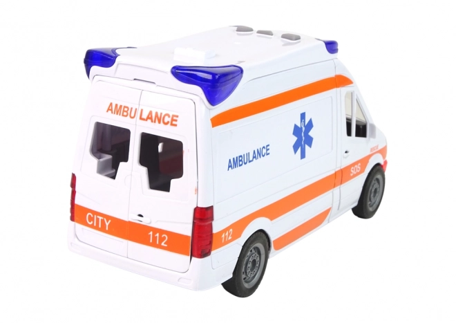 Ambulanță jucărie interactivă cu sunete și lumini
