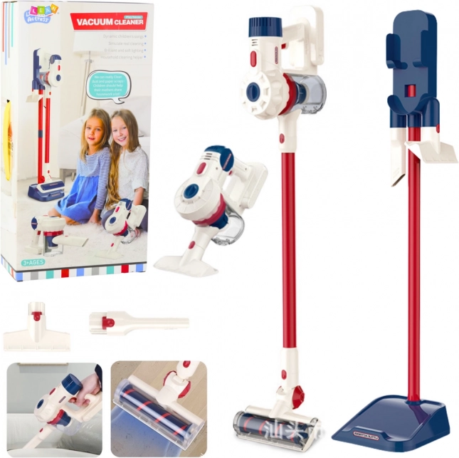 Set de curățenie pentru copii cu aspirator alb vertical