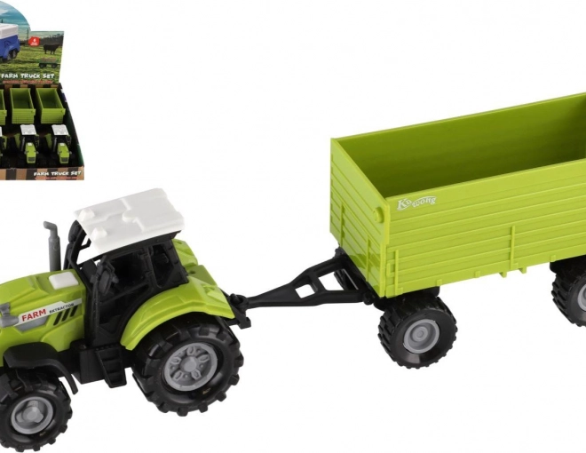 Tractor cu remorcă cu efecte sonore și luminoase realiste