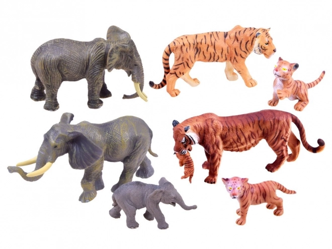 Set figurine animale Safari: Elefant și Tigru – C