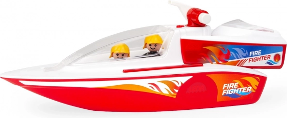 Bricheta pompier cu funcție de stropire și barca Boaties cu figurine