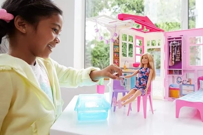 Casă de păpuși Barbie cu accesorii și păpușă