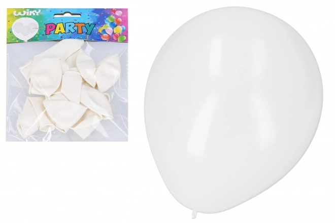 Set 10 baloane gonflabile albe 30 cm