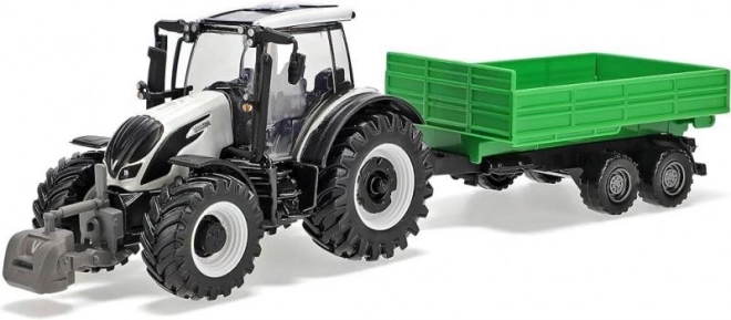 Tractor cu remorcă Bburago Farm Valtra N174