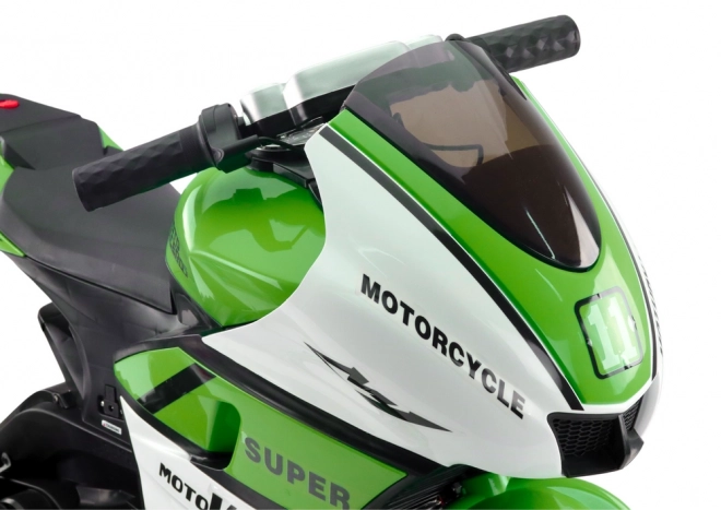 Motocicletă electrică verde pentru copii