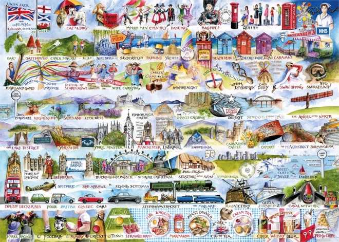 Puzzle simboluri din Marea Britanie 1000 piese