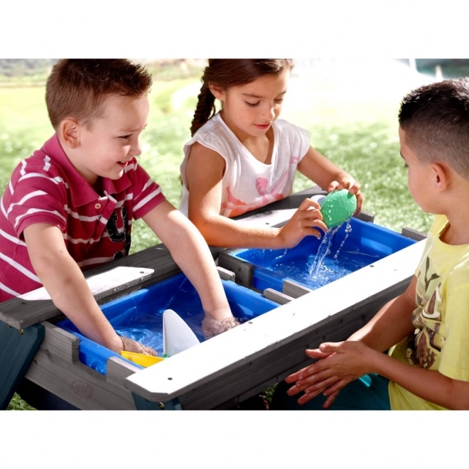 Masa de picnic Axi Nick cu containere pentru nisip/apă și umbrelă