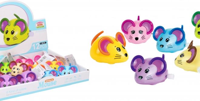 Șoarece din plastic, cu cheie, 8 cm