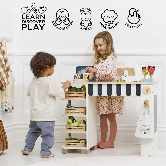 Stand de vânzare Le Toy Van cu casă de marcat și accesorii