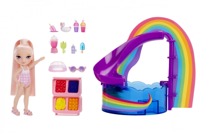 Set Rainbow High cu surioara și piscină